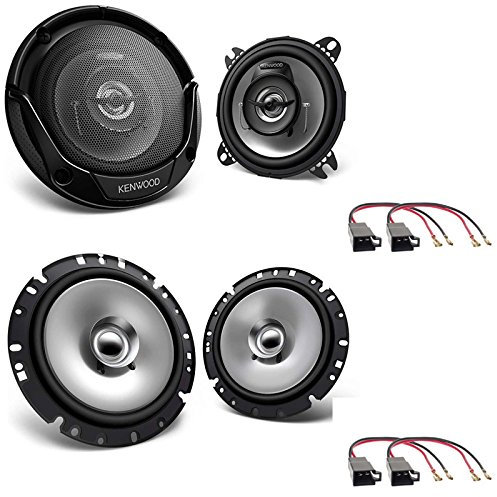 LSP-Set: Kenwood KFC-S1066 / KFC-S1756 Lautsprecher Paar für Amaturenbrett und Front Tür + Lautsprecherkabel für Golf III (Bj. 91-98) •Passat 35i (Bj. 93-97) •Vento (Bj. 92-98) •Polo 6N (Bj. 94-99)