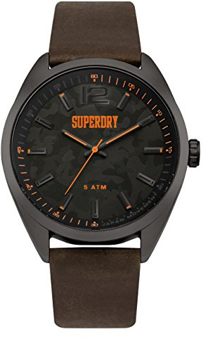 Superdry HerrenArmbanduhr Analog Quarz Leder SYG209BR