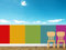 Papier peint mural - Clôture de couleurs - Photo murale pour murs - Papier peint - Plusieurs dimensions 100 x 70 cm - Décoration pour salle à manger, salon, chambre.