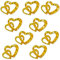 Oblique-Unique® 100 Stk Deko Doppel Herzen - Farbwahl (Gold Glitzereffekt)