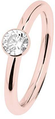 Ernstes Design Evia Ring R470WH Edelstahl vergoldet Zirkonia Vorsteckring