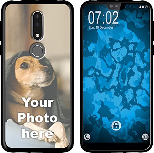 PhoneNatic Case kompatibel mit Nokia 7.1 Personalisierte Handyhülle schwarz zum selbst gestalten mit eigenem Foto