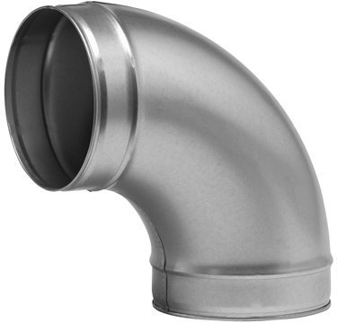 I-sells Metal Ducting 90 Degree Bend 150mm / 6 inch | Galvanised metal construction, Galvanised bends are male fittings and will slip inside female