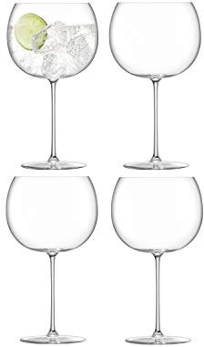 LSA International Borough Balloon Glass 680 ml Clear | Set of 4 | Dishwasher Safe | BG09