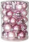 44 TLG. Christbaumkugeln Glas 4,5,6cm Set Pink Blush - Altrosa Hellrosa