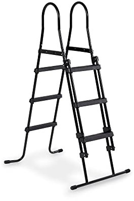 EXIT Toys Échelle de Piscine Échelle Amicale pour Enfants avec Rampe pour Piscines - Marches Antidérapantes - Facile à Replier pour Plus de Sécurité - pour Hauteur de Cadre 91-107cm - Noir