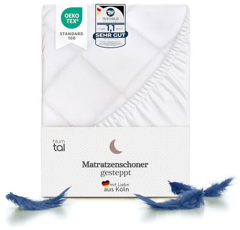 Blumtal® Luxus Gesteppter Matratzenschoner – Oeko-TEX Zertifiziert, Anti-Allergie Matratzenschoner, Waschmaschinenfester Matratzenschoner – 140x200x30cm