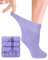 Fiera Besa Diabetiker Socken Damen mit Lycra, 4 Paar, Knöchelhoch Bambus-Viskose Socken, Superweiche, Dünne und ohne Naht Bambus-Viskose socken für den Alltag, 35-38 und 39-42 (39-42, Aster)