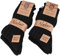 BRUBAKER 4 Paar Alpaka Socken mit Alpakawolle - Wintersocken Set für Damen und Herren - Schwarz - Größe 43-46