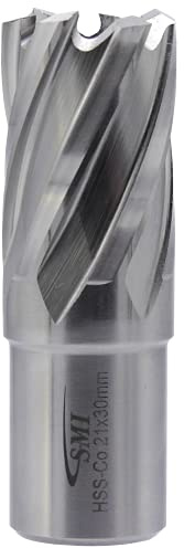 SMI HSS-E Cobalt Kernbohrer 21 mm Drm. Schnitttiefe 30 mm, Aufnahme 19 mm Weldonschaft