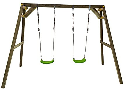 | MASGAMES | Columpio Xylo | Madera Cuadrada tratada para el Exterior | 2 plazas | (Asientos Planos)