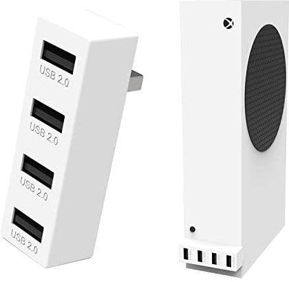 4 Ports USB Hub 2.0 for Xbox Series S, High Speed USB Hub Splitter Expansion Adapter Compatible with Xbox Series S Console