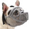 BARKLESS Maulkorb für französische Bulldogge, kurze Schnauze, Maulkorb für Shih Tzu Englische Bulldogge, Netz-Hundemaulkorb mit Zunge heraus Design, flacher Maulkorb für Hunde, zum Beißen, Kauen und
