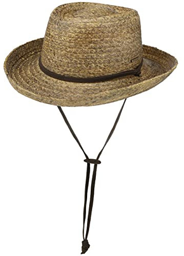 Stetson Vantago Western Strohhut - Naturfarbener Hut - Klassischer Cowboyhut mit Lederband - Natürliches Design für Herren - Frühjahr/Sommer Natur M (56-57 cm)