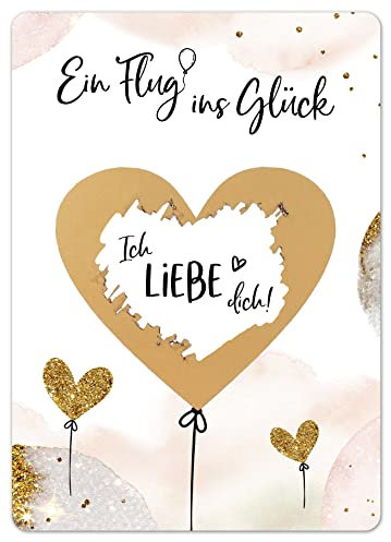 Joli Coon Valentinstag Karte - Ich liebe Dich Rubbelkarte