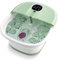 Multigot Foot Spa Massager with Heat Bubbles, Folding Pedicure Footbath with Timer, Temperature Control, Massage Rollers and Grinding Stone, Electric Foot Soaker Tub for Home (Light Green)