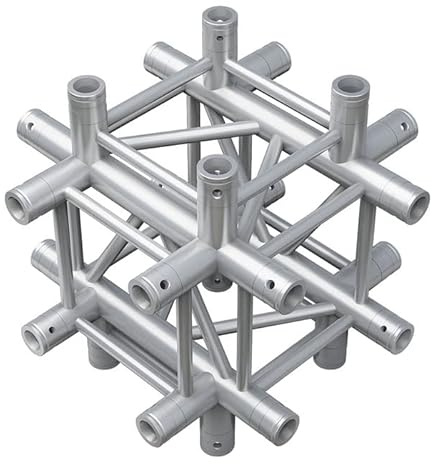 Milos Pro-30 Square G Truss - Cross up/down 6-way - 50 cm 10430044 QLUU51-90° corner - silver - G