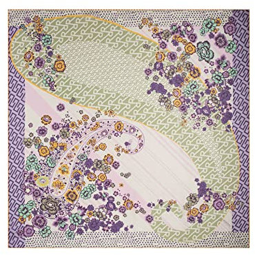 Roeckl Damen Big Paisley 100x100 Mode-Schal, Multi Lavender, ONE Size