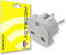 ACTECOM® Adaptador de Enchufe 3 Pin UK a 2 Pin Europeo UE - Convertidor de Corriente Tipo G a C/E/F, Adaptador Universal de Viaje para Reino Unido a Europa, Compatible Dispositivos Eléctricos Blanco