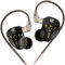 KZ DQS Dynamic Driver Semi-Aperto HiFi Sound In-Ear Cuffie/Auricolari/Auricolari KZ Extra Bassy Drummer in Ear Monitor Headset (Nero, Senza Mic)