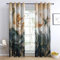 TAKUAN Blume Vorhänge Verdunklung svorhänge mit Muster Moderne Kunst, Vorhang Blickdicht mit Ösen Gardinen Wohnzimmer Schlafzimmer Kinderzimmer Dekoration 2er Set-245 x 140 (H X B)