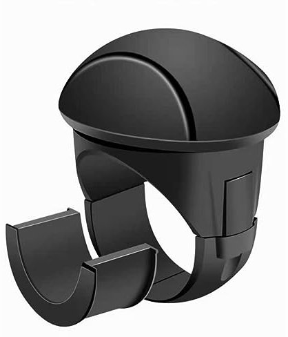 Universeller Lenkrad-Assistenzball für PKW und LKW, Einfache Installation, Müheloses Fahren, Angenehme Haptik, Verbesserte Optik (Schwarz)