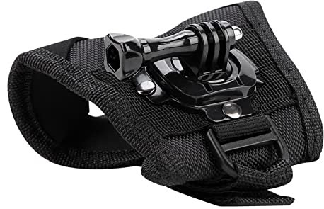 Dragonne Rotative à 360° pour GoPro, Sangle de Caméra Innovante de Type, Adaptée pour GoPro Hero 4/3+/3/2/1, pour SJ4000/SJ5000, XiaoYi, Support de Poignet, Noir