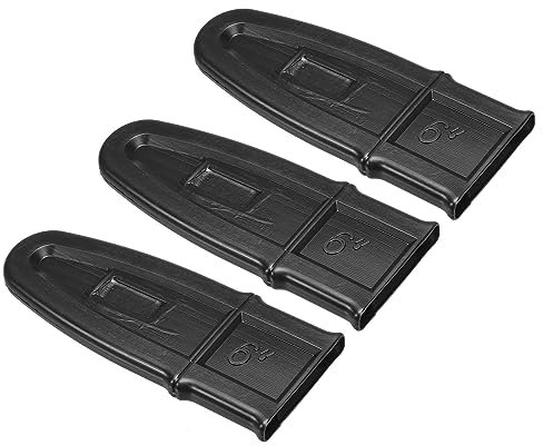 PATIKIL 6 Inch Chainsaw Chain Cover, 3 Pack Chain Saw Bar Protective Cover Small Chainsaw Saw Bar Scabbard Cover for Garden Chainsaw, Black