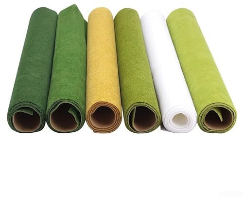 Artificial Model Grass Mat 50Cm*50cm, Grass Landscape Mat Rolls For Creating Model Railway Scenes, Modelling Dioramas Or War Gaming Landscapes(White 50 * 50cm)