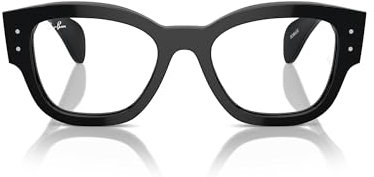 Ray-Ban Rx5430 Bernard Unisex-Brille, 52 mm, schwarze Demo Gläser, 52 mm, Schwarze Gläser, 52 mm
