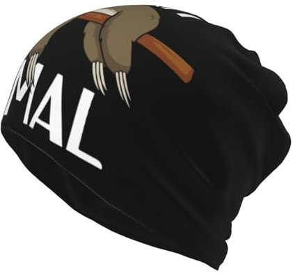 Doppellagige Beanie-Mütze, schlafende Cartoon-Faultier-Mütze