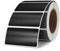 YIKIADA 500 Stück Etiketten 25 × 50 mm Selbstklebend Beschriften Aufkleber Vinyl Wasserfest Ablösbar Klebeetiketten Rolle für Marmeladengläser Schwarz