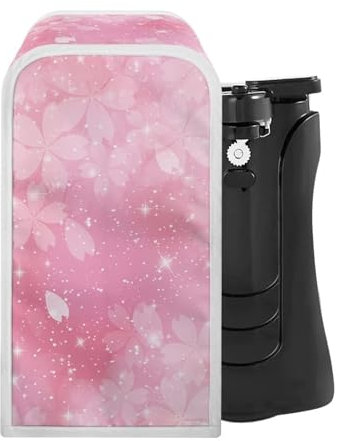 TODIYADDU Pink Cherry Blossom Can Opener Dust Cover Novelty Electric Can Opener Cover with Simple Organization Small Kitchen Appliance Covers for Women Dust Protection Stain Resistant Holiday Gifts