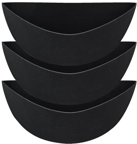 3 Half Round Planter Liner Felt Wall Hanging Basket Flower Pot Liner, Fiber Replacement Liners Plant Basket Accessories For Indoor Outdoor Garden Decoration