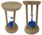 Sablier 15 Minutes Minuteur Hourglass pour Ornement Sandglass Timer Décoration Noël Nouvel an Anniversaire Table Basse de Thé Étagère à Livres Jeu Scolaire Cadre en Bois Sable Minuteur Bleu