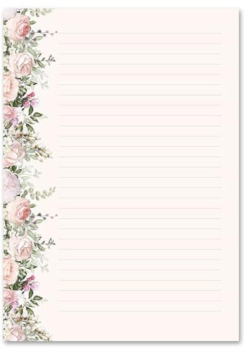 20 Blatt Briefpapier ROSENPRACHT - DIN A4 (210x297 mm), 90 g/m² - Rosen