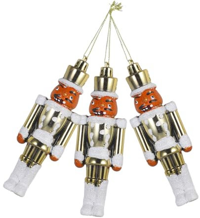BIUDECO 3pièces Décoration De Noël Casse-Noisette à Suspendre Pendentif Plastique Marionnette De Noël Lot