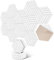 Paquete de 12 placas acústicas hexagonales autoadhesivas – Absorbe sonido para pared y techo – 30 x 26 x 0,9 cm, perfecto para salas de estar, salas de juegos, salas de música y oficinas… (blanco, 12