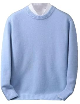 REHJJDFD Pull décontracté en cachemire à col rond pour homme