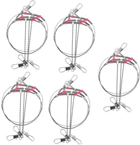 Happyyami 5 Sets Angeln Draht Führer Rigs Angeln Spur Führer Kit