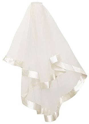 WRITWAA Gauze Schleier Für Braut Eleganter Doppelter Tüll Mit Kamm Für Hochzeitsfeier Und Zeremonie Zwei Schichten