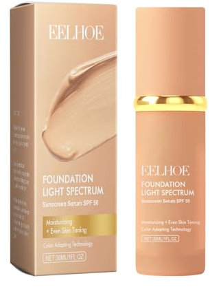 Celiodd Foundation Für Reife Haut, Farbwechselnde Foundation, Feuchtigkeitsspendend, UV-Schutz, Matt, 1 Milliliter