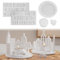 Silikonformen Gießformen Häuser Kerzenhalter Set, Silikonform Ostern Haus mit Gießform Kerzenhalter Sockel, Gießformen Silikon Häuser, Silikonform Haus Giessformen Silikon für DIY Häuser Handwerk (2)