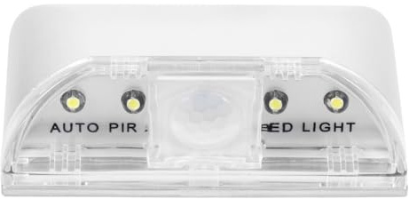 Mikikit Türschloss-Induktionslampe Led Nachtlicht Infrarotsensor Weißes | Kunststoffgehäuse, 4 Led Lichtquelle, 60 Grad Winkel, 6–8 Sekunden Verzögerung
