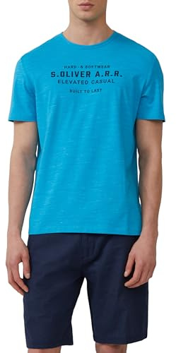 s.Oliver Meliertes T-Shirt mit Logo-Schriftzug