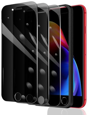 Fylnatc 3 Stück Sichtschutz Schutzfolie für iPhone 8 Plus/7 Plus mit Einfaches Installationswerkzeug, Anti-Spy Panzer Schutz Glas, Anti-Spionage Panzerfolie, gehärtetem Glas Privacy Blickschutzfolie