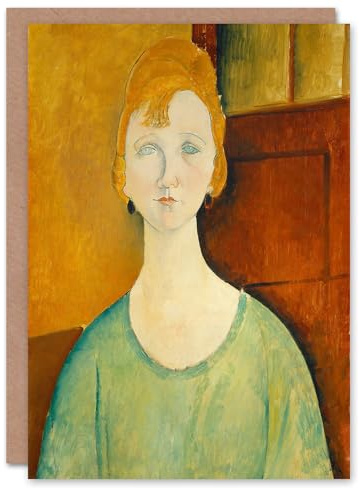 Artery8 Amedeo Modigliani Art Card Girl in Green Blouse Portrait