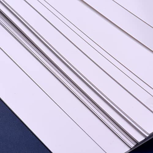 Fafeicy 25 Blätter weiß Druckbare Schrumpffilme Kit für -Ornamente Accessoires, Shrinky Art Filmpapier für Tintenstrahldrucker, 8,3 * 11,4 Zoll (25 Blätter)