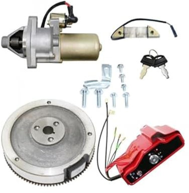 QGQFDEYUNB Avviamento per Kit di Avviamento Elettrico del Generatore GX270 GX240 con Volano, Bobina di Carica E Interruttore Motore