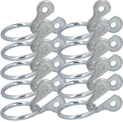 10x Ring mit Halter für LKW PKW Plane Vorhang Werbeplane Spannband Haken Gummi